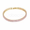 Cubic Zirconia Classic Tennis Bracelet X-ZIRC-S067-073G-NF-1