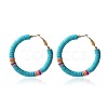 Bohemia Style Colorful Clay Beads Hoop Earrings JQ3310-3-1