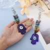 CHGCRAFT 2Pcs Handmade Lampwork Evil Eye Pendant Decoration HJEW-CA0001-68-3