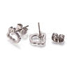 Tarnish Resistant 304 Stainless Steel Stud Earrings EJEW-N045-04P-3