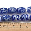 Blue Tibetan Style dZi Beads Strands TDZI-NH0001-C15-01-5