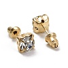 Ring & Daisy & Star & Square Rhinestone Stud Earrings EJEW-D277-07G-3