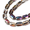Electroplate Transparent Glass Beads Strands EGLA-N002-25-D01-3