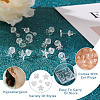 Boutigem 60 Sets 6 Style Star & Flower & Bowknot & Heart & Clover & Ball Tiny Resin Stud Earrings with Ear Nut for Women EJEW-BG0001-01-15