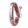 Leather Cord Bracelet for Men Women BJEW-C005-01B-5