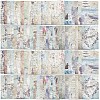 100 Sheets 50 Patterns Ocean Map Theme Scrapbook Paper Pads DIY-WH0430-008B-1
