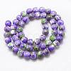 Synthetic Ocean White Jade Beads Strands G-L019-8mm-01-3