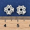 Brass Micro Pave Clear Cubic Zirconia Bead Caps KK-I719-06S-3