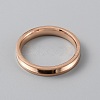 Titanium Steel Grooved Finger Ring Settings RJEW-WH0012-11F-2