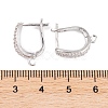 Rack Plating Brass Cubic Zirconia Hoop Earring Findings KK-S374-04P-03-3