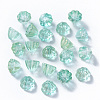 Transparent Spray Painted Glass Beads X-GLAA-T016-32B-1