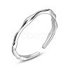 SHEGRACE Rhodium Plated 925 Sterling Silver Cuff Rings JR782A-1