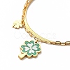 Ion Plating(IP) 304 Stainless Steel Shell Clover Pendant Necklaces NJEW-C032-12G-2