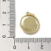 Brass Micro Pave Cubic Zirconia Pendants KK-E092-16G-04-3