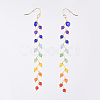 Dyed Natural Malaysia Jade Beads Dangle Earrings EJEW-JE03716-2