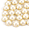 ABS Plastic Imitation Pearl Shank Buttons BUTT-T002-8mm-01G-1