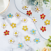 HOBBIESAY 50Pcs 5 Colors Alloy Enamel Pendants ENAM-HY0003-02-4