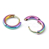5 Pairs 5 Colors 304 Stainless Steel Huggie Hoop Earrings EJEW-YW0001-06-3