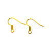 Golden Brass Earring Wire Hooks X-KK-Q363-G-NF-1