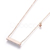 304 Stainless Steel Pendants Necklaces NJEW-E135-04RG-3