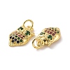 Brass Micro Pave Colorful Cubic Zirconia Pendants KK-E068-VF118-3