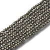 Natural Pyrite Beads Strands G-T108-34C-1