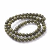 Natural Green Jade Dyed Round Beads Strands JBS053-12MM-41-2