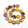 Natural Flower Mookaite Beads Strands G-L241A-11-2