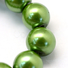 Baking Painted Pearlized Glass Pearl Round Bead Strands HY-Q003-10mm-13-3