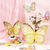 Coated Paper 3D Butterfly Display Decorations AJEW-WH0041-97-5