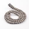 Synthetic Lava Rock Round Beads Strands G-I124-6mm-13-2