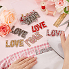 12Pcs 6 Colors Valentine's Day Theme Word LOVE Hotfix Rhinestone PATC-FG0001-69-3