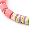 Handmade Polymer Clay Beads Stretch Bracelets Sets BJEW-JB06353-01-12
