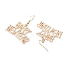 Word Happy New Year Alloy Dangle Earrings for Women EJEW-JE06155-4