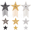 9Pcs 9 Style Star Hotfix Rhinestone DIY-FG0003-84-1