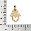 Brass Micro Pave Clear Cubic Zirconia Pendant KK-I712-60G-01-3