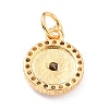 Brass Micro Pave Clear Cubic Zirconia Charms ZIRC-L100-048G-3