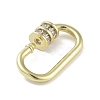 Brass Micro Pave Cubic Zirconia Keychain Rings KK-M293-50G-2