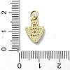 Eye Theme Brass Micro Pave Cubic Zirconia Charms KK-H475-58G-03-3