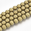 Electroplate Non-magnetic Synthetic Hematite Beads Strands X-G-R363-10mm-01-1