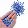 6/0 Opaque Colours Round Glass Seed Beads X-SEED-A010-4mm-43B-4