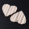Stripe Resin & Wood Pendants RESI-N025-016A-B01-3