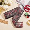 Ethnic Style Embroidery Polycotton Ribbons OCOR-WH0072-03-5
