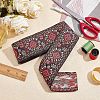 Ethnic Style Embroidery Polycotton Ribbons OCOR-WH0072-03-5