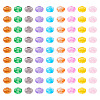 Pandahall 90Pcs 9 Colors Transparent Crackle Acrylic Beads MACR-TA0001-28-2