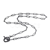 304 Stainless Steel Paperclip Chain Necklaces NJEW-O124-02EB-2