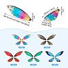5 Sets 5 Colors Transparent Resin Pendants RESI-TA0001-79-4