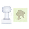 Ponytail Girl Clear Acrylic Soap Stamps DIY-WH0437-003-1