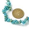 Synthetic Turquoise Chips Beaded Necklace NJEW-FZ00004-02-3