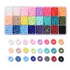 240g 24 Colors Handmade Polymer Clay Beads CLAY-JP0001-09-4mm-1